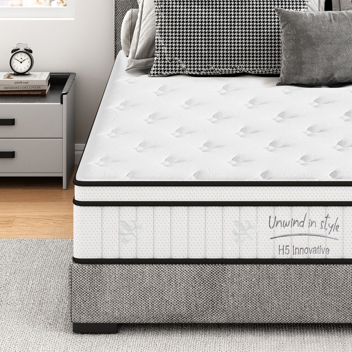 Full Mattress 12 Inch - Memory Foam & Pocket Spring Hybrid, Medium Firm Comfort