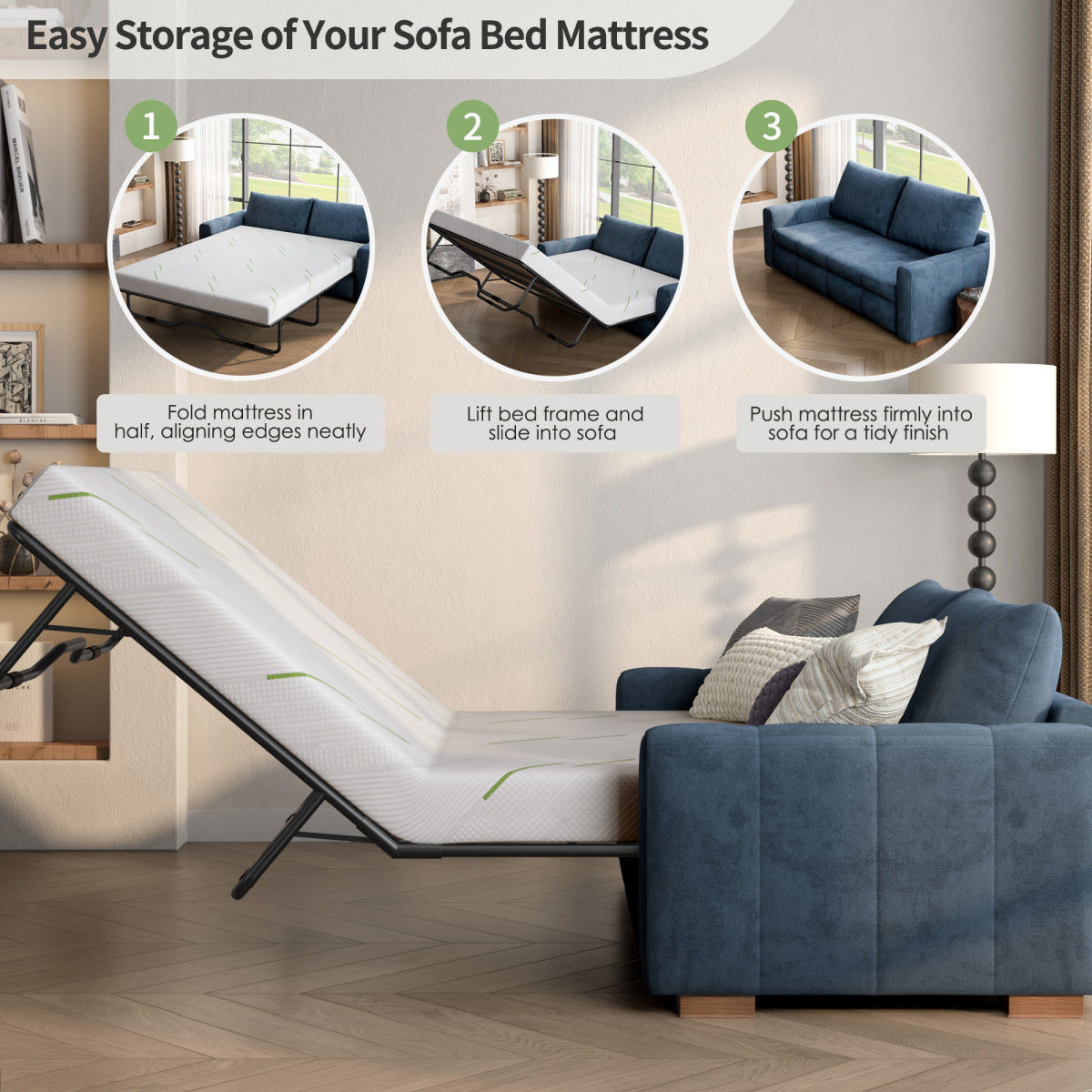 5 Inch Gel Memory Foam Twin Sofa Bed Mattress Replacement - Cooling Comfort