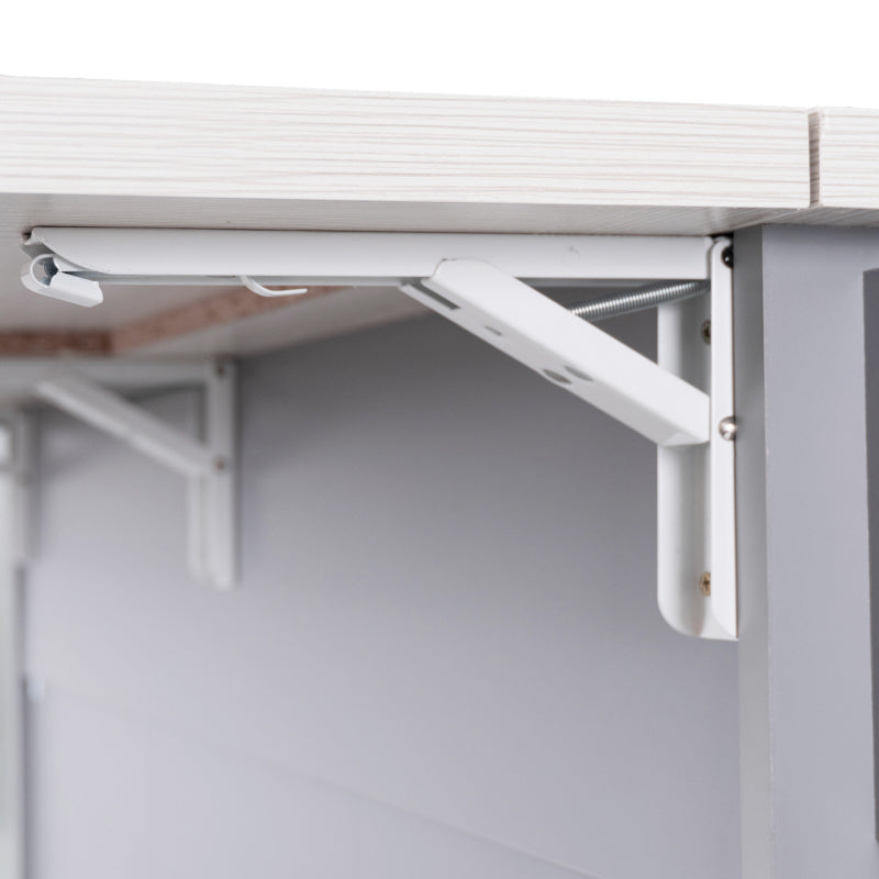 Kitchen Island with Tilt-Out Trash Bin & Drop Leaf, Rolling Storage Cart