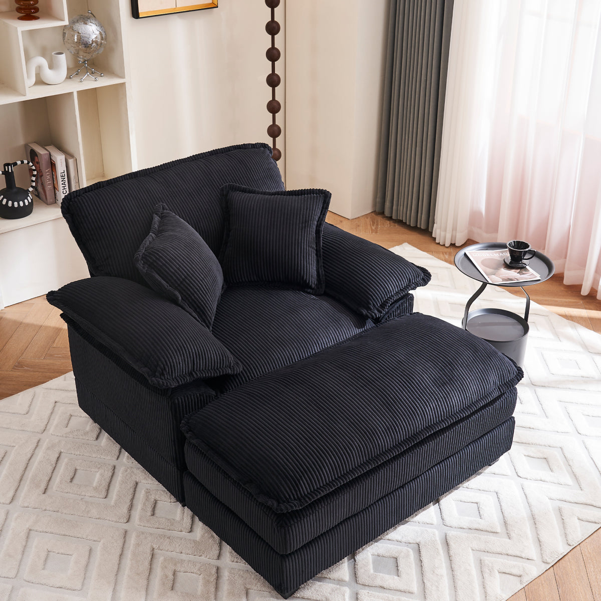 46.9 "Oversized Modular Combo Sofa with Ottoman