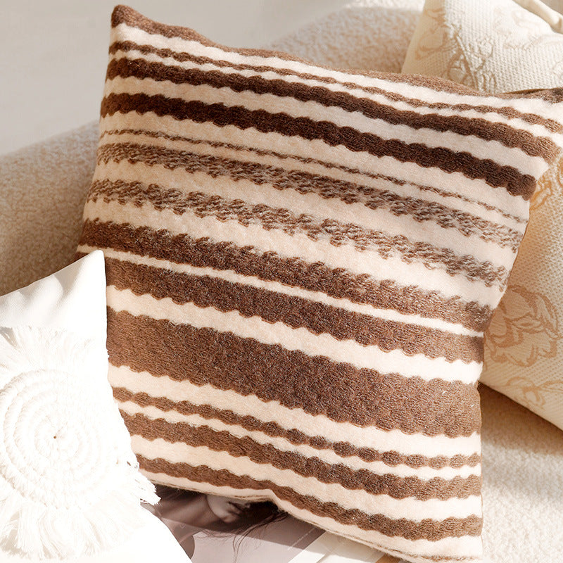 French Forest Brown Melad Pillow Cover – INS Style Cushion for Sofa or Window – No Insert