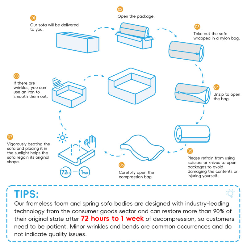 109" Modular L-Shape Sectional Sofa Set - 2PC Living Room Couch, Cream