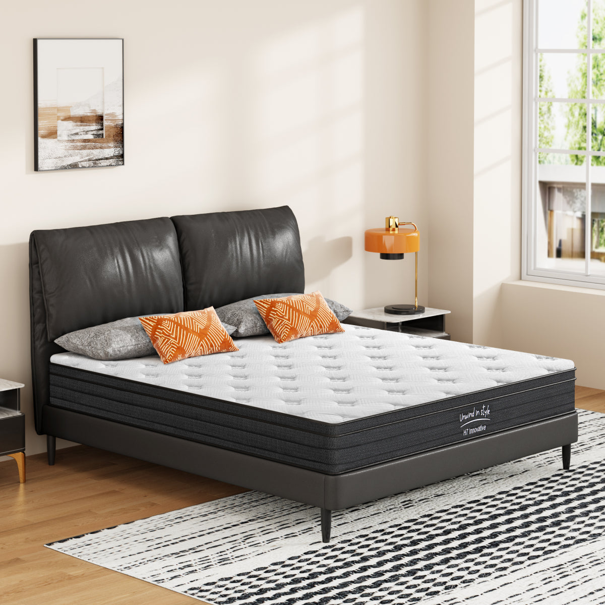 Queen Size 8 Inch Hybrid Mattress | Pocketed Innerspring | Medium Firm Support