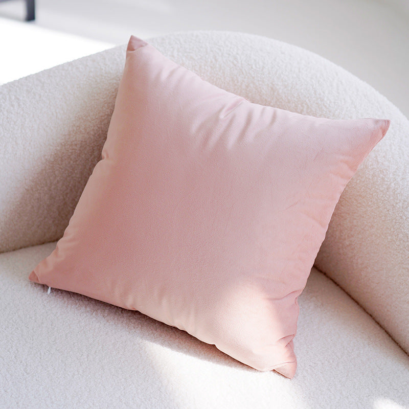 Pink Velvet Throw Pillow – Round Floor Cushion for Girl’s Room or Living Room-No insert