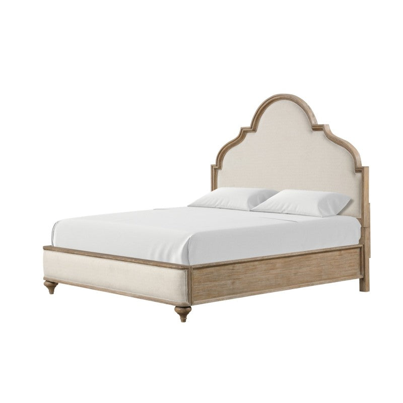 Rustic Oak 3-Piece Queen Bed Set | Solid Wood w/ Unique Legs & USB Ports