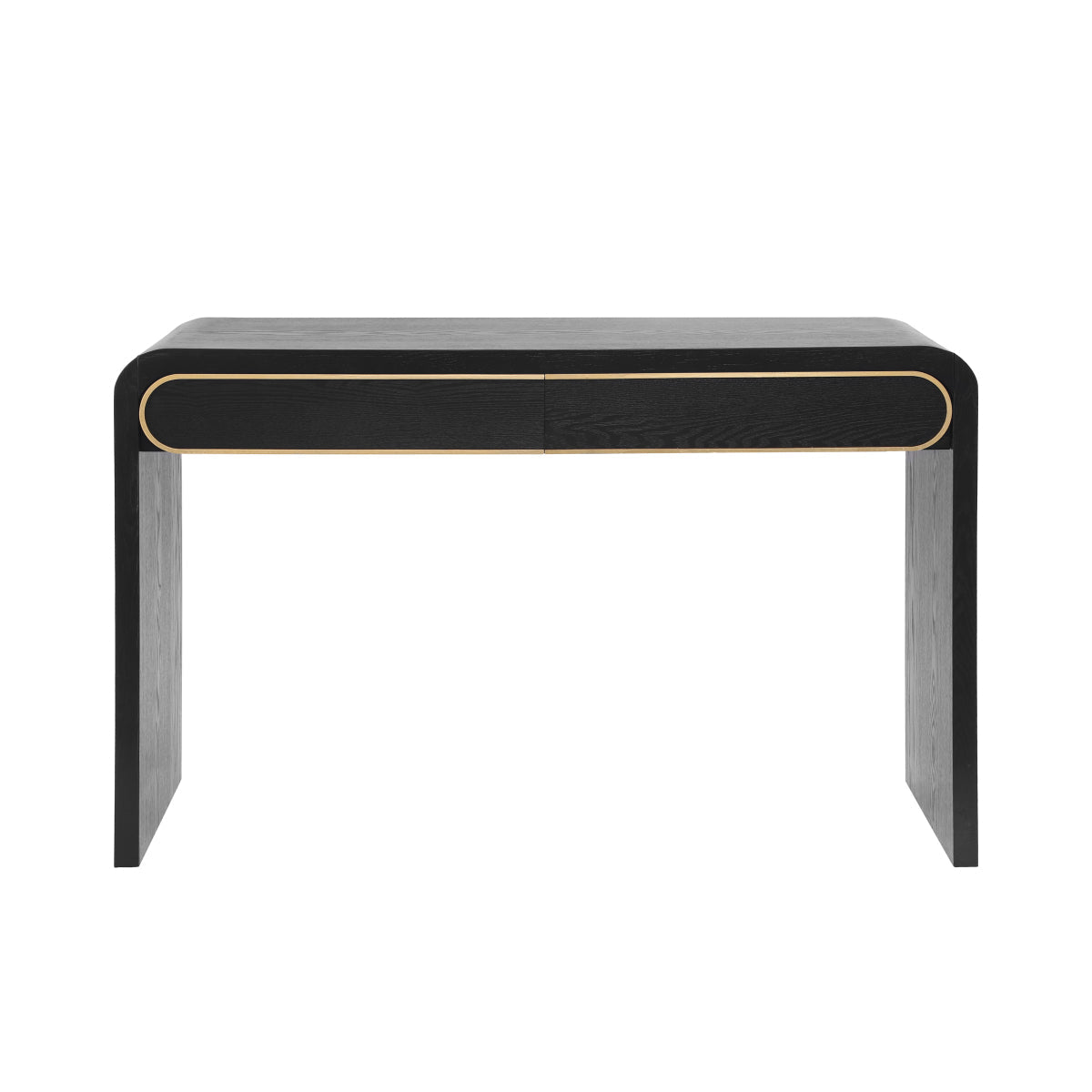 Black Narrow Console Table with Drawers | Entryway & Sofa Table