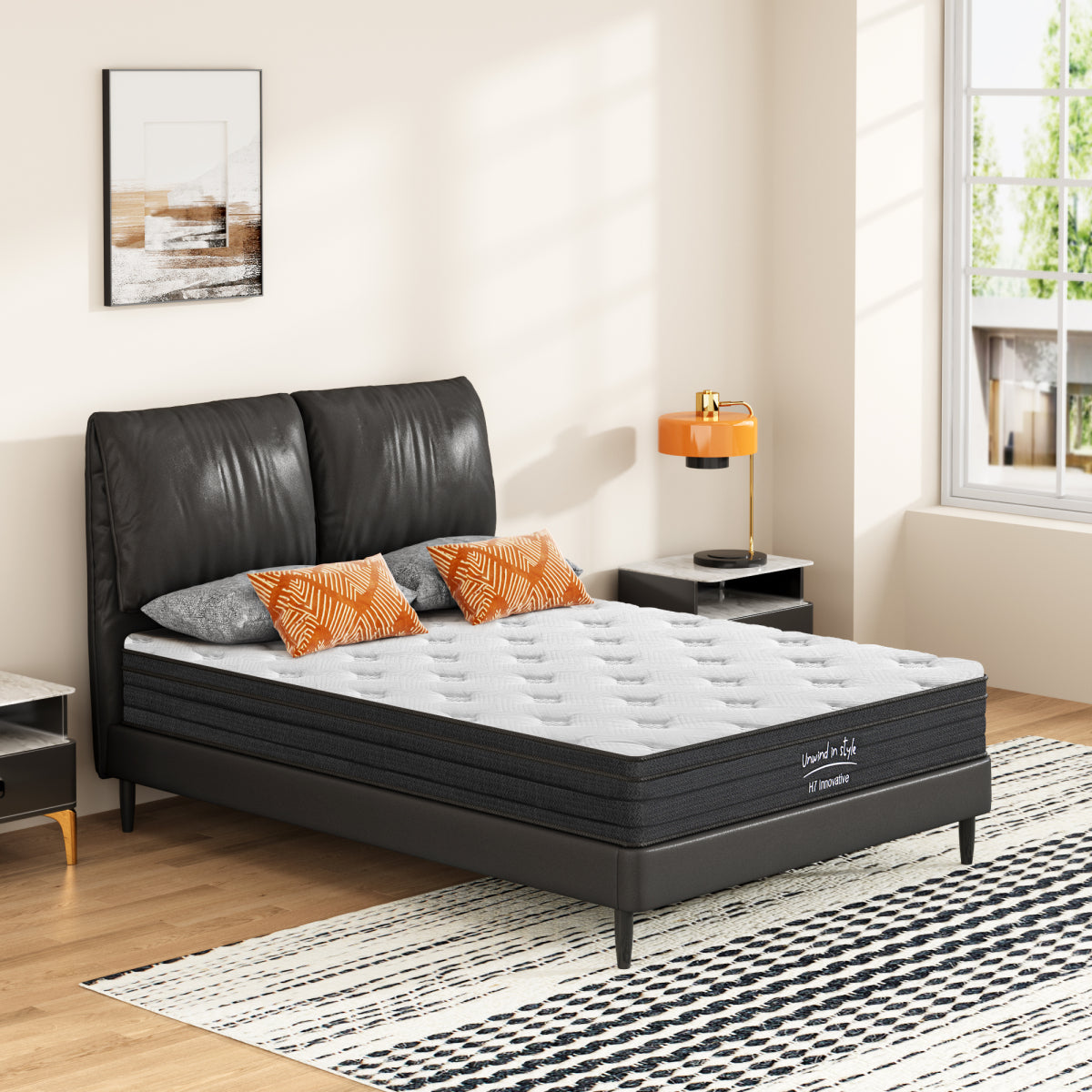 Twin Size 12 Inch Hybrid Mattress | Individual Pocketed Coils | Medium Firm Comfort