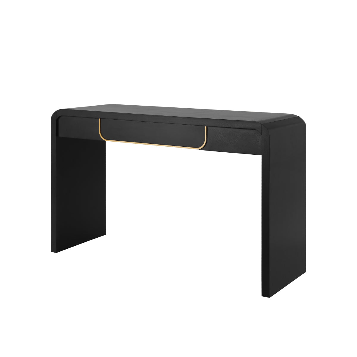 Black Narrow Wood Console Table with Storage | Entryway & Sofa Table