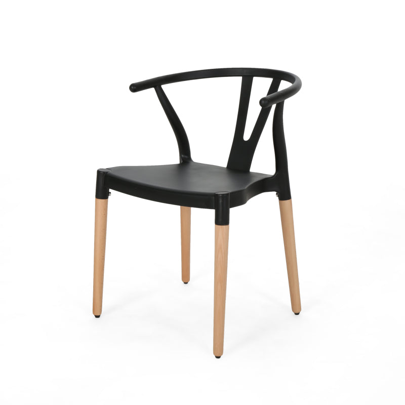 PLASTIC DINING CHAIR SET OF 2