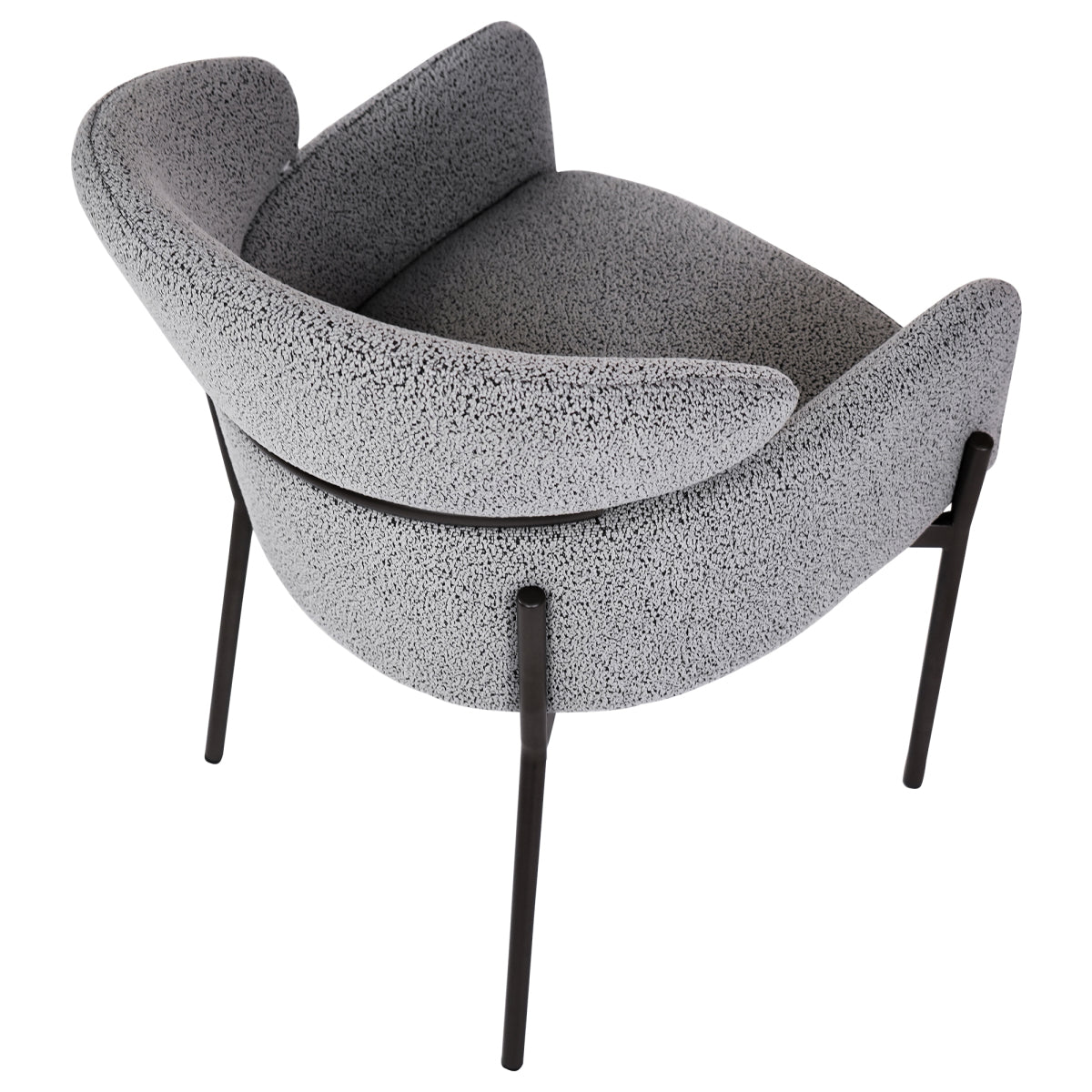 Set of 2 Modern Gray Fabric Upholstered Dining Room Side Chairs