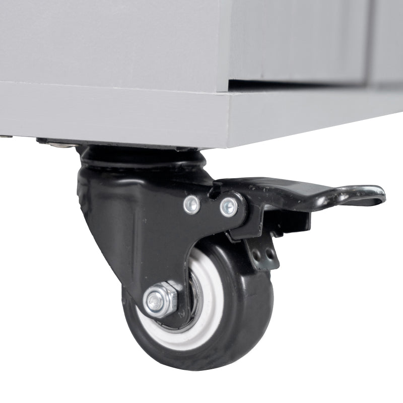 Kitchen Island with Tilt-Out Trash Bin & Drop Leaf, Rolling Storage Cart