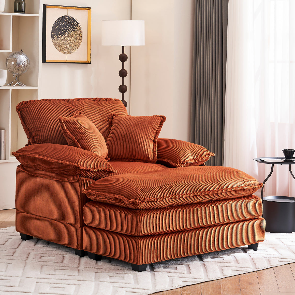 46.9'' Oversized Modular Combo Sofa with Ottoman