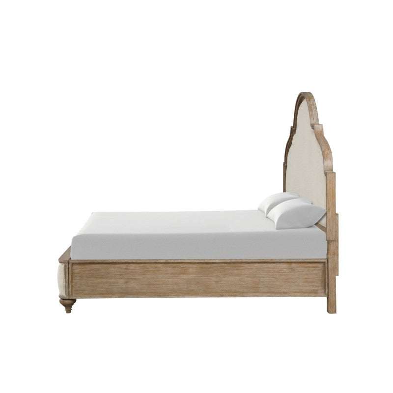 Rustic Oak 3-Piece Queen Bed Set | Solid Wood w/ Unique Legs & USB Ports