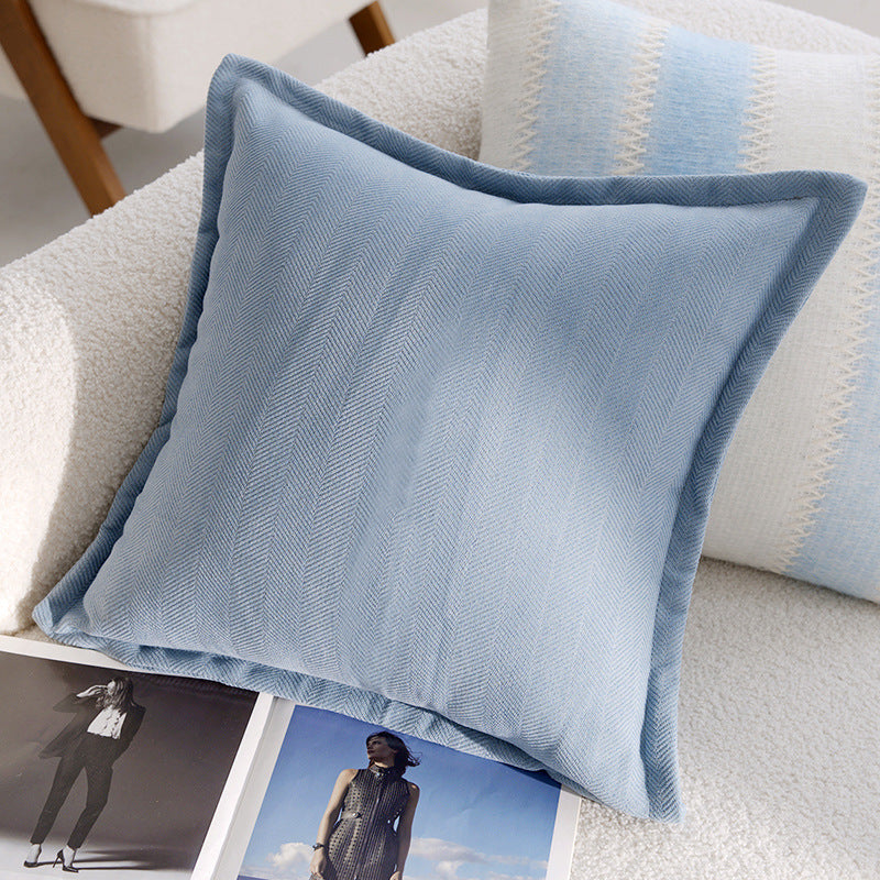 Vintage  Cartoon Cream Blue Cushion Pillow Sofa  Pillow Cover Bed