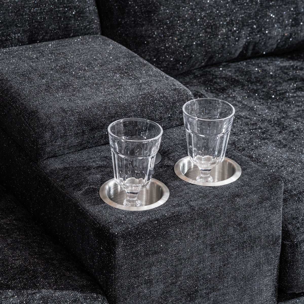 125.9" U-Shaped Modular Chenille Sofa: Cloud Sectional with Power Recliner, USB & Ottoman