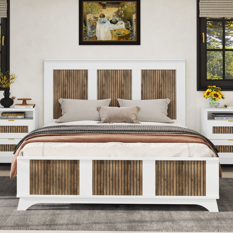 4-Piece Queen Bed Set | Platform Bed w Storage, Nightstand & Dresser