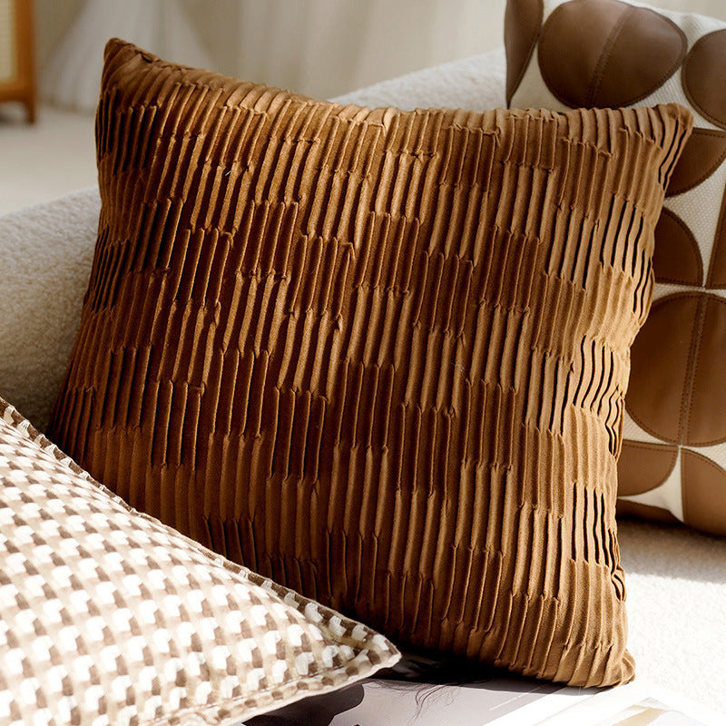 French Forest Brown Melad Pillow Cover – INS Style Cushion for Sofa or Window – No Insert
