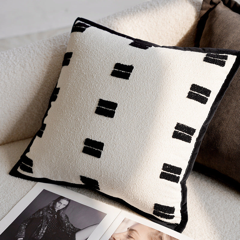Retro Pony Embroidered Pillow Cover – Nordic Luxury Sofa Cushion – No Insert