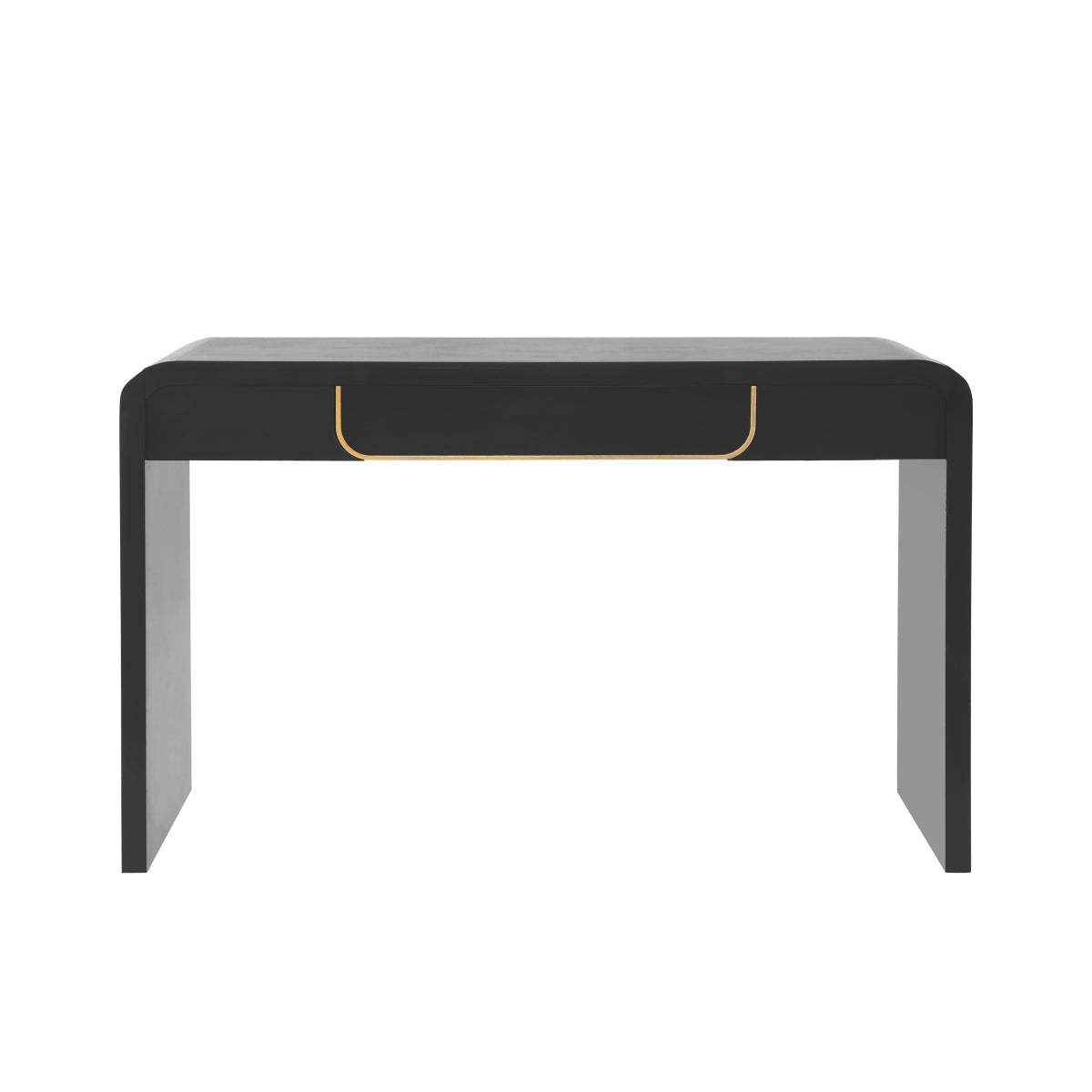 Black Narrow Wood Console Table with Storage | Entryway & Sofa Table