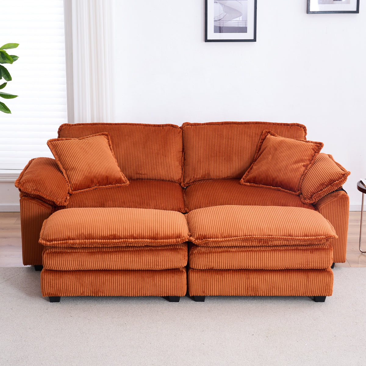 84.6'' Oversized Modular Combo Sofa with Ottoman