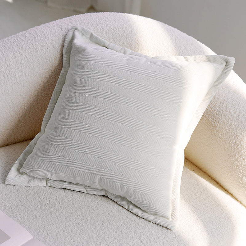 Ins Style Pink Cute Rabbit Pillowcase for Children's Bedroom Headboard Cushion Living Room Sofa Round Pillow