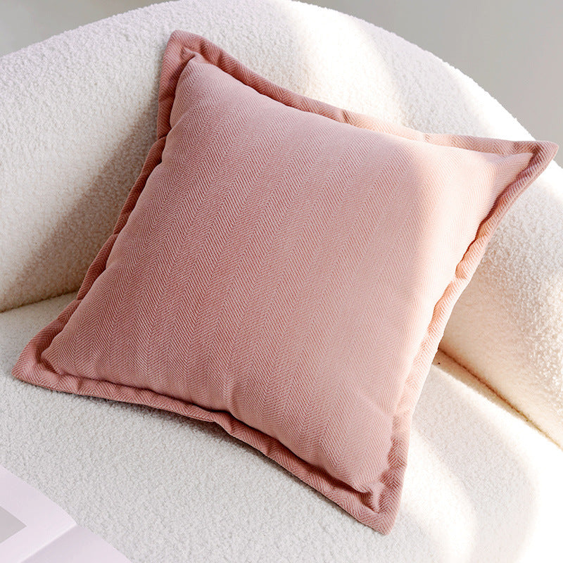 Ins Style Pink Cute Rabbit Pillowcase for Children's Bedroom Headboard Cushion Living Room Sofa Round Pillow