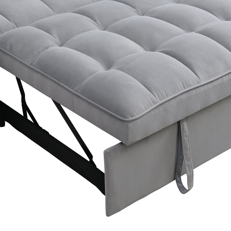 Modern Sofa Couch w/Pullout Bed,Small  with adjustable Reclining Backrest