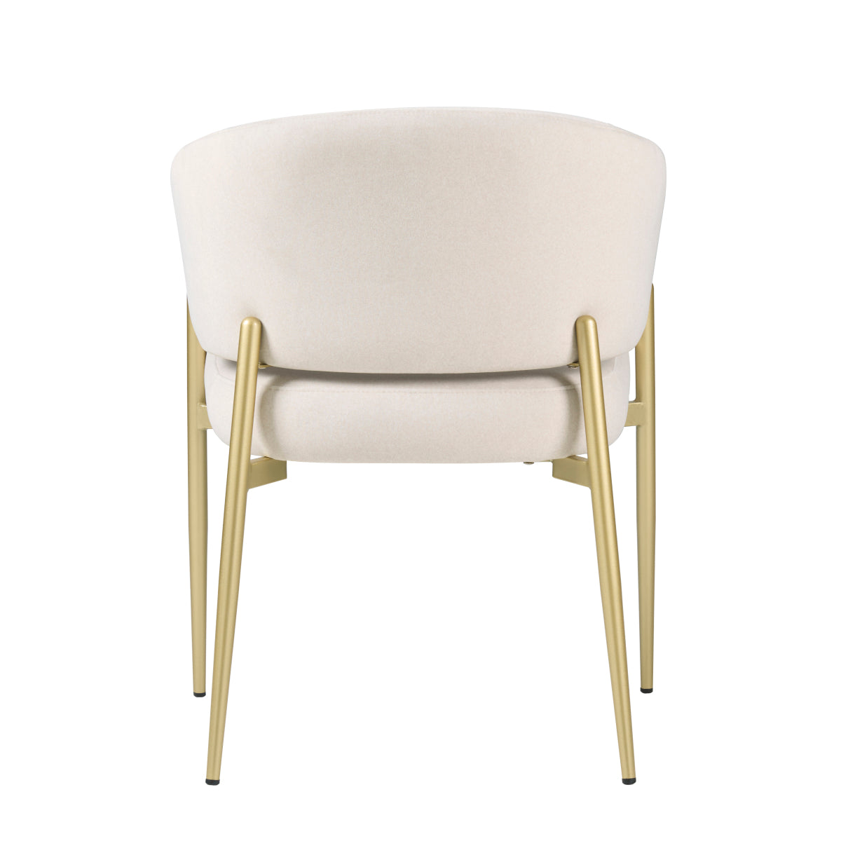 et of 2 Modern Beige Fabric Upholstered Dining & Kitchen Chairs