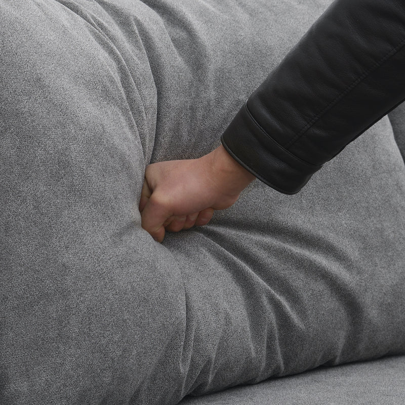 91" Modern L-Shape Sectional Sofa - Upholstered Couch with 3 Pillows