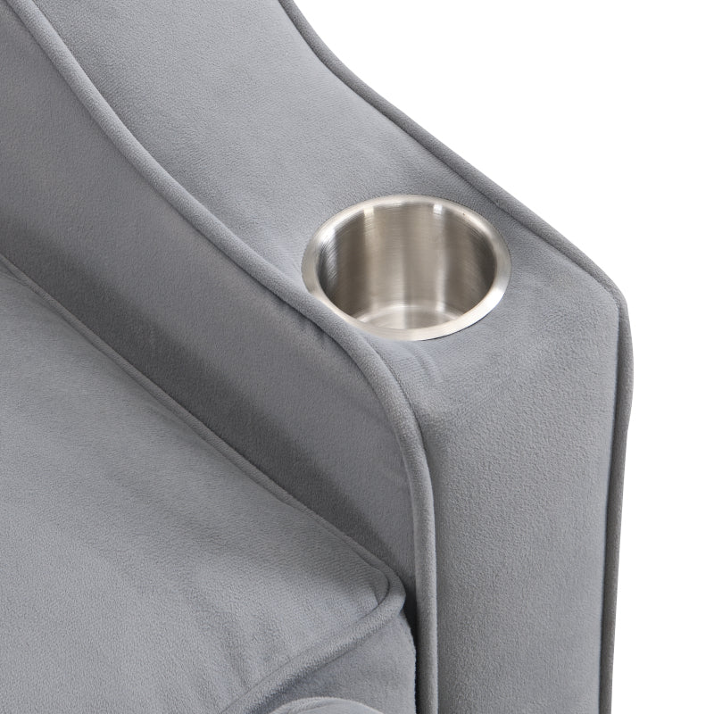 Modern Sofa Couch w/Pullout Bed,Small  with adjustable Reclining Backrest