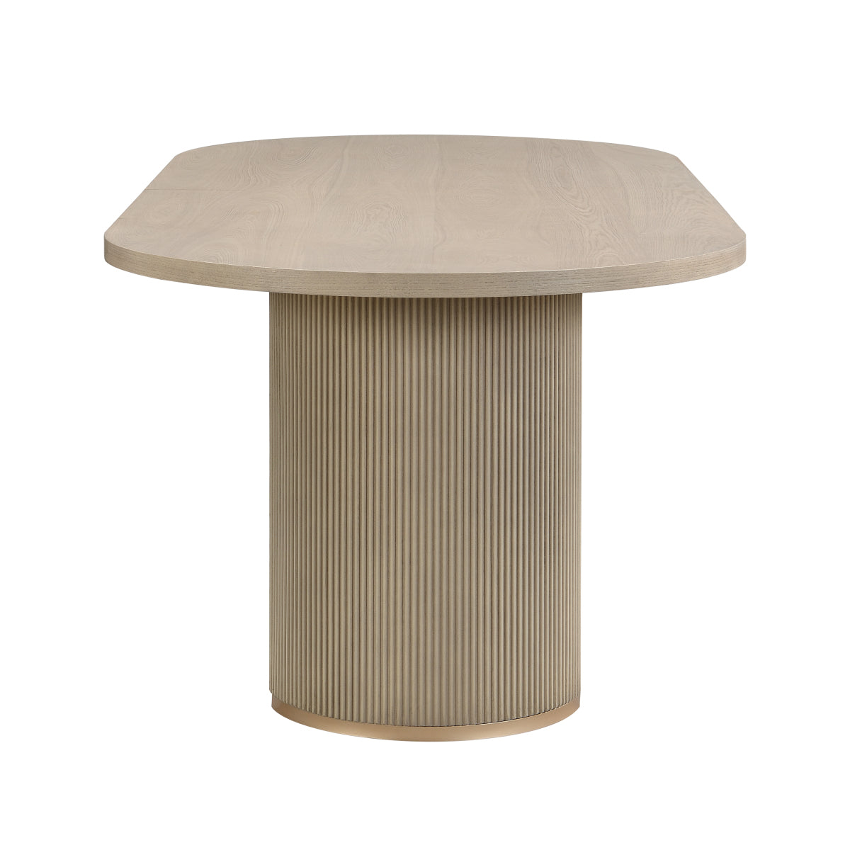 Oval Dining Table Double Pedestal -Light Natural