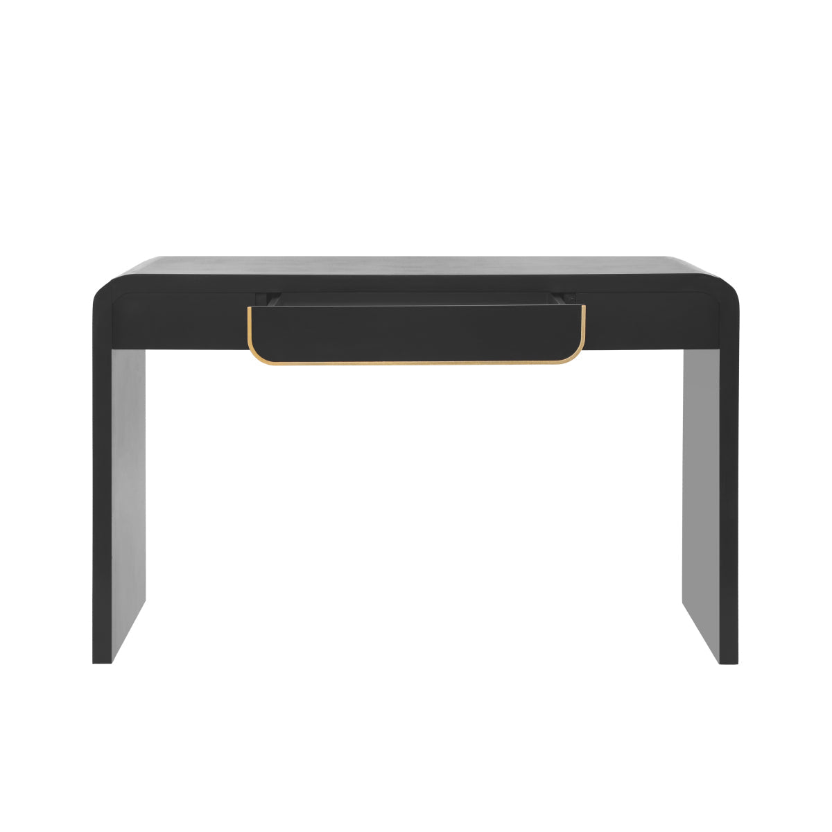 Black Narrow Wood Console Table with Storage | Entryway & Sofa Table