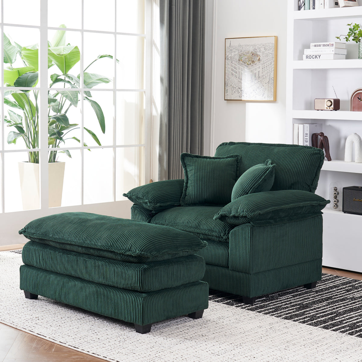 46.9 "Oversized Modular Combo Sofa with Ottoman