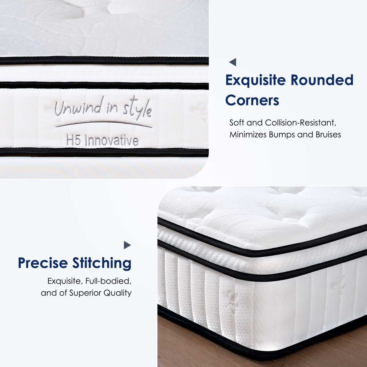 10 Inch Full Mattress Hybrid | Memory Foam & Pocket Spring Coils, Medium Firm
