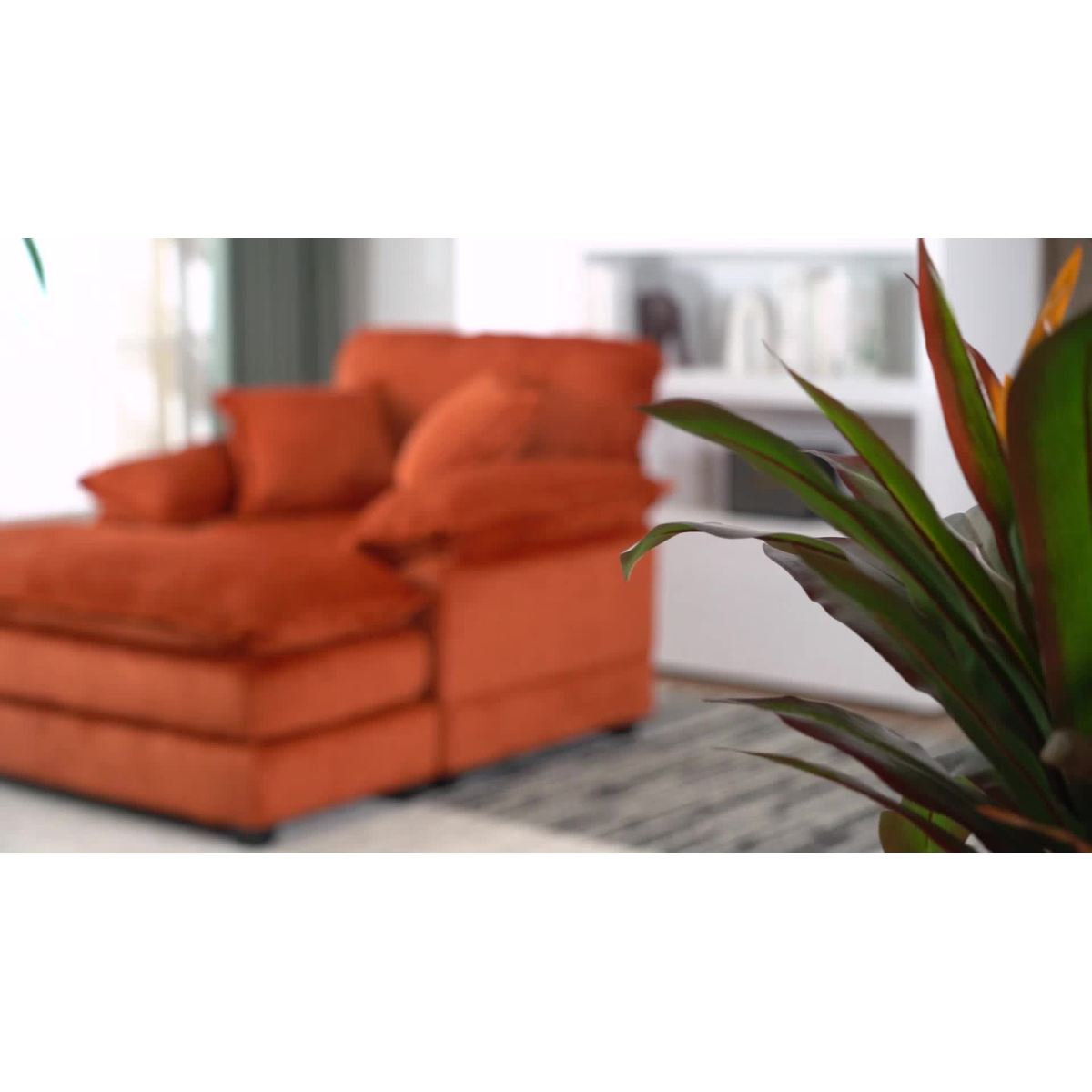 46.9'' Oversized Modular Combo Sofa with Ottoman