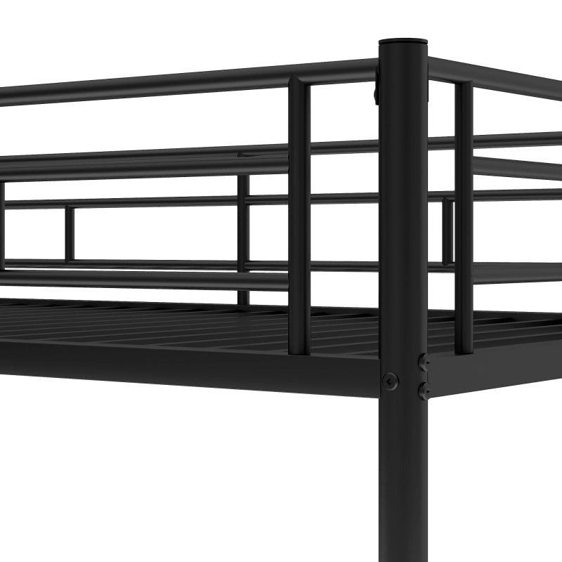 Twin over Twin Bunk Bed with Trundle, Black