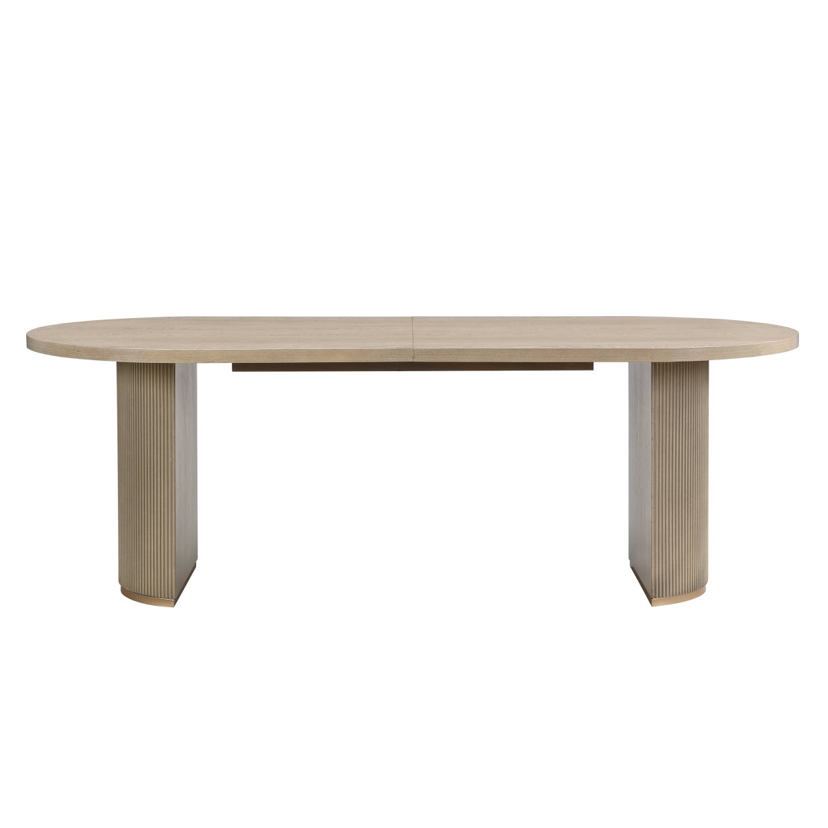 Oval Dining Table Double Pedestal -Light Natural
