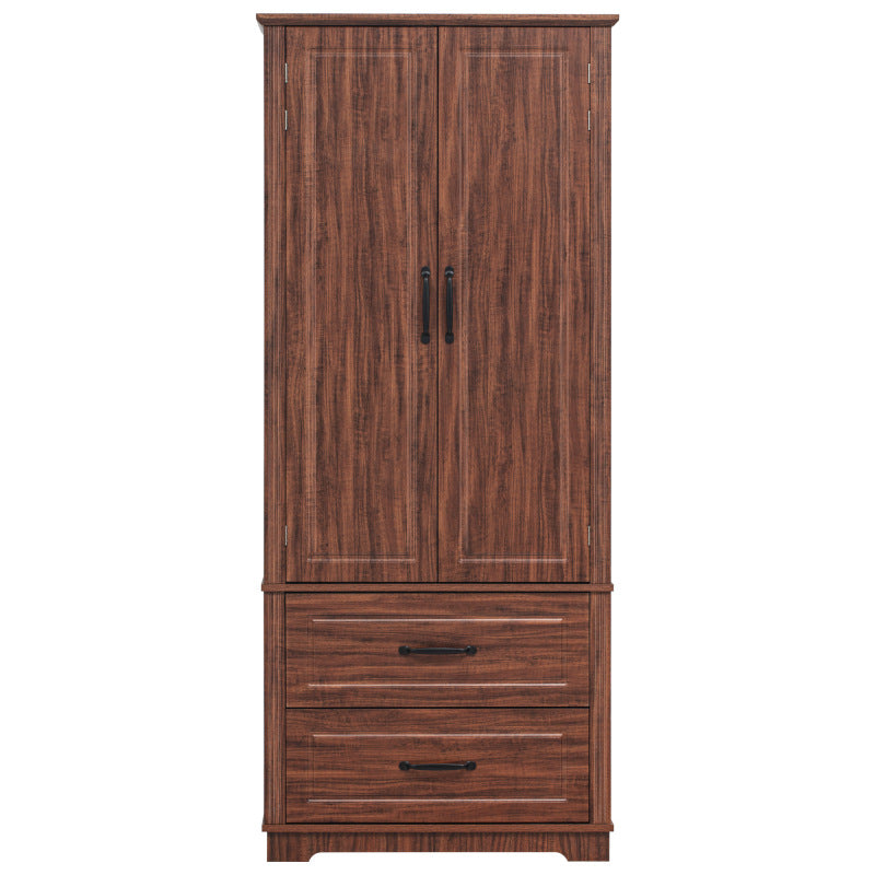 Farmhouse Pantry Cabinet with Drawers & Embossed Doors