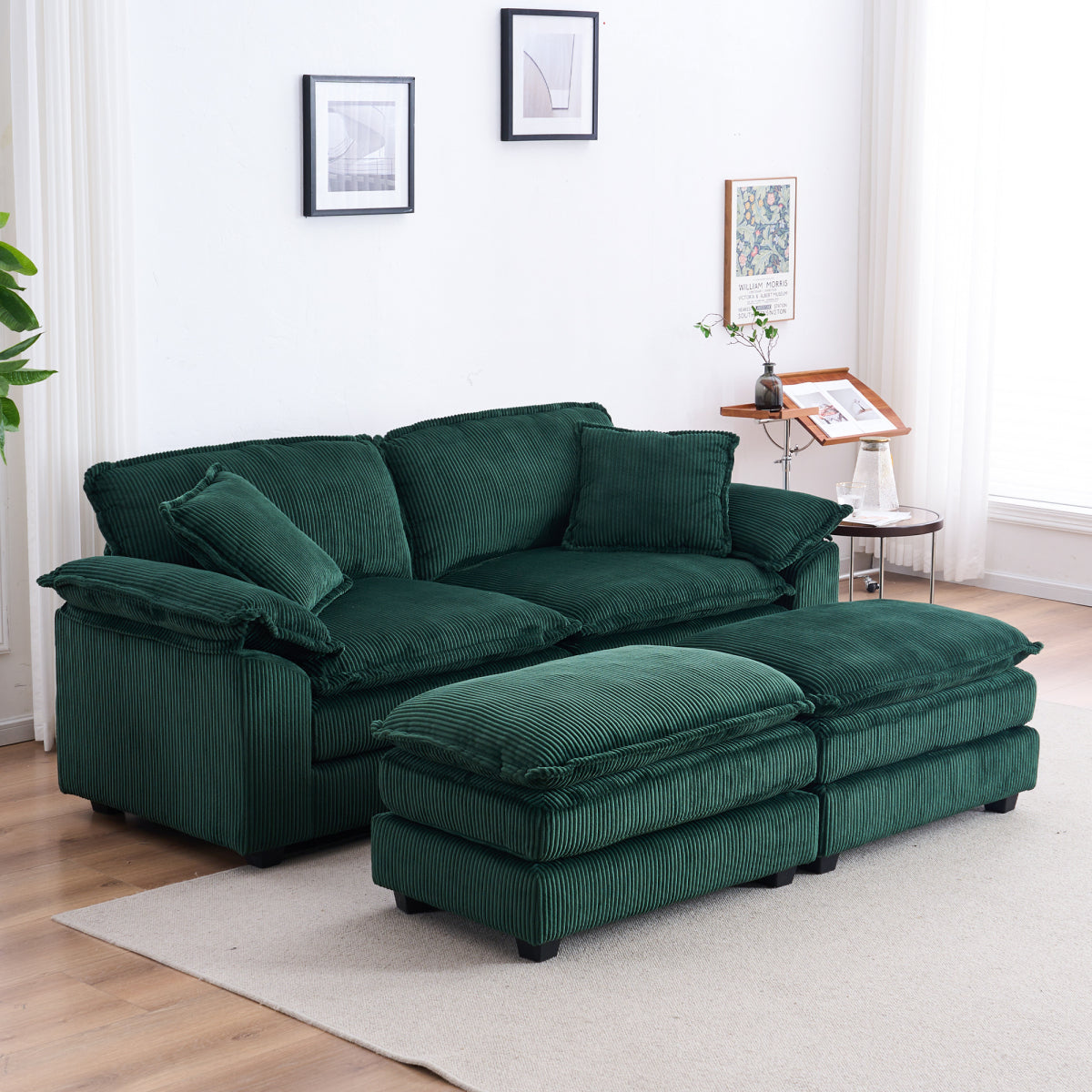 84.6'' Oversized Modular Combo Sofa with Ottoman