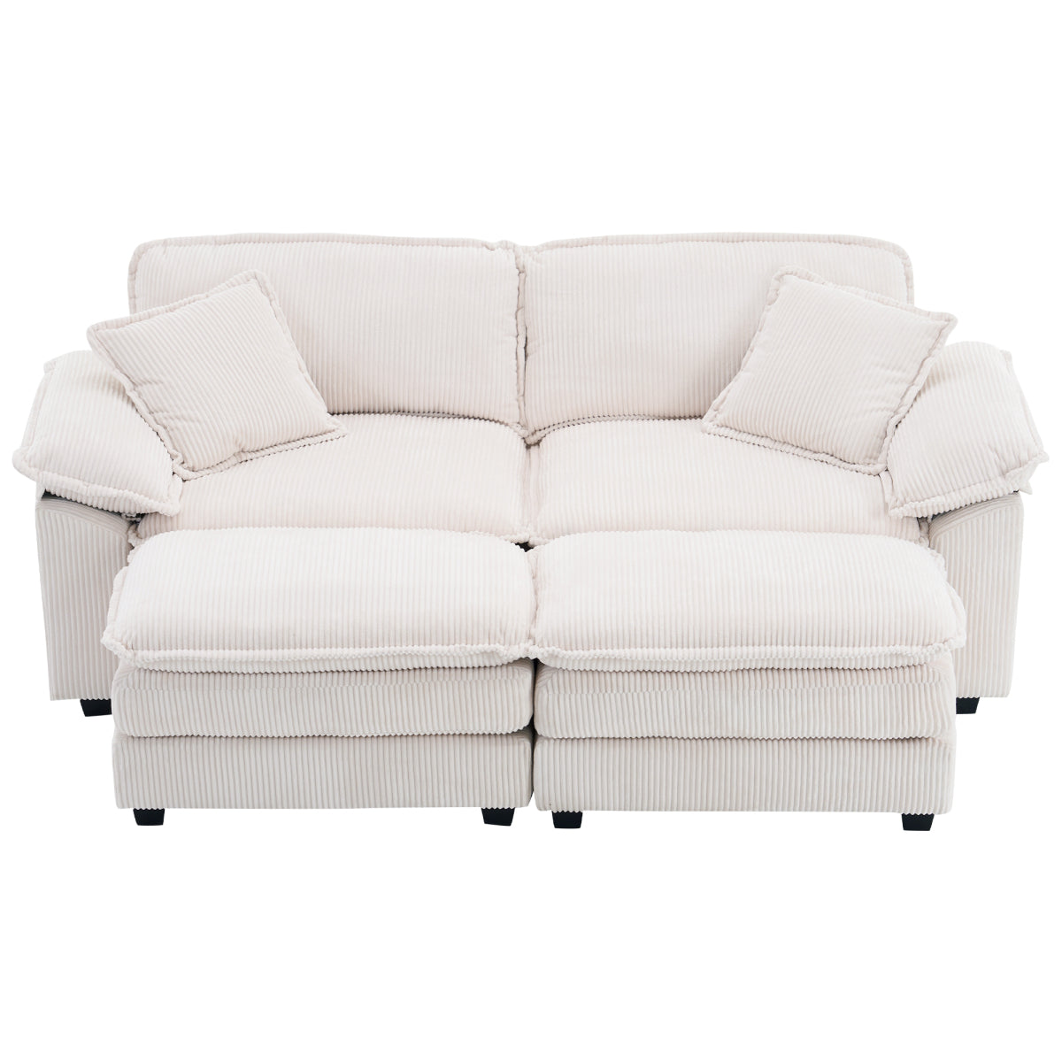 84.6'' Oversized Modular Combo Sofa with Ottoman