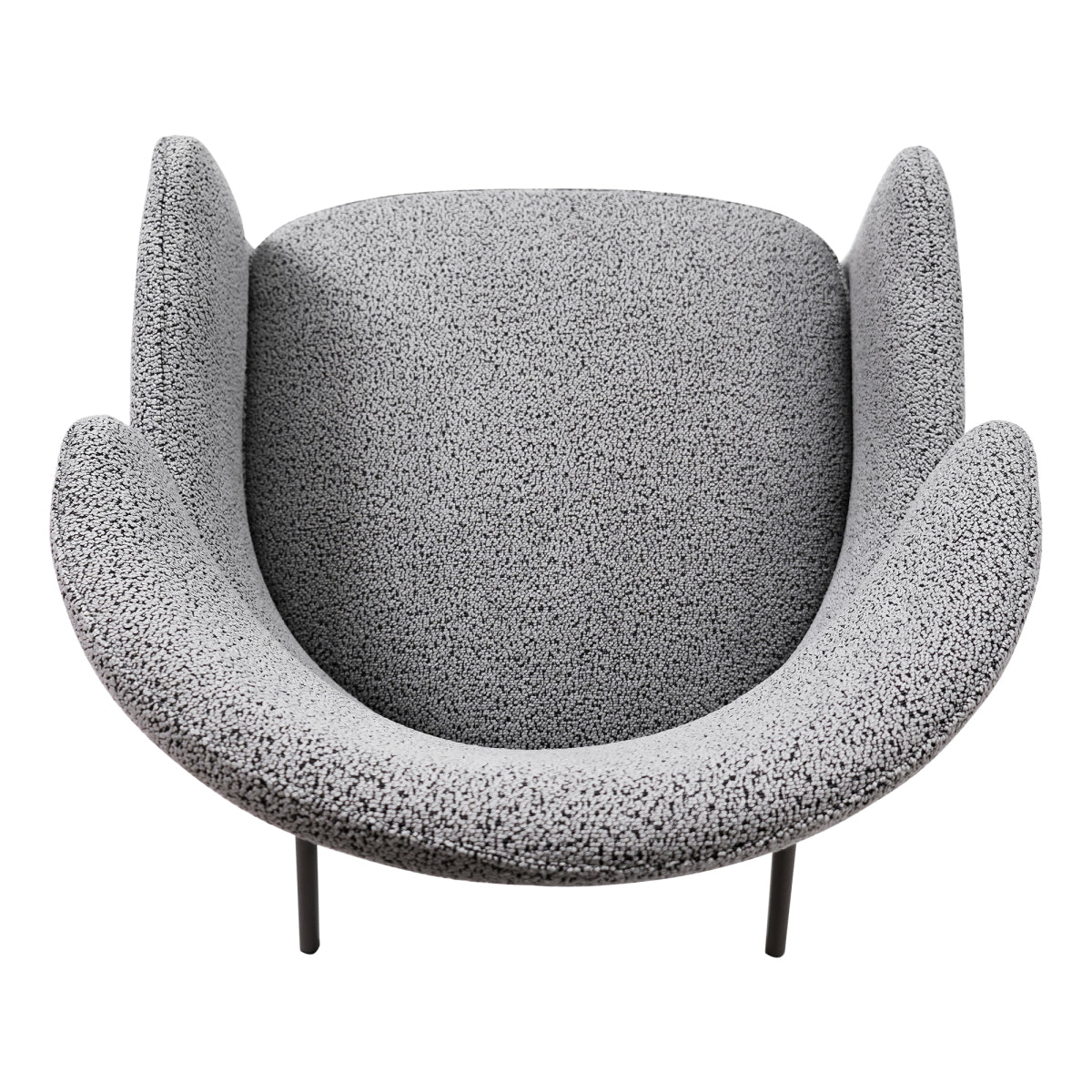 Set of 2 Modern Gray Fabric Upholstered Dining Room Side Chairs