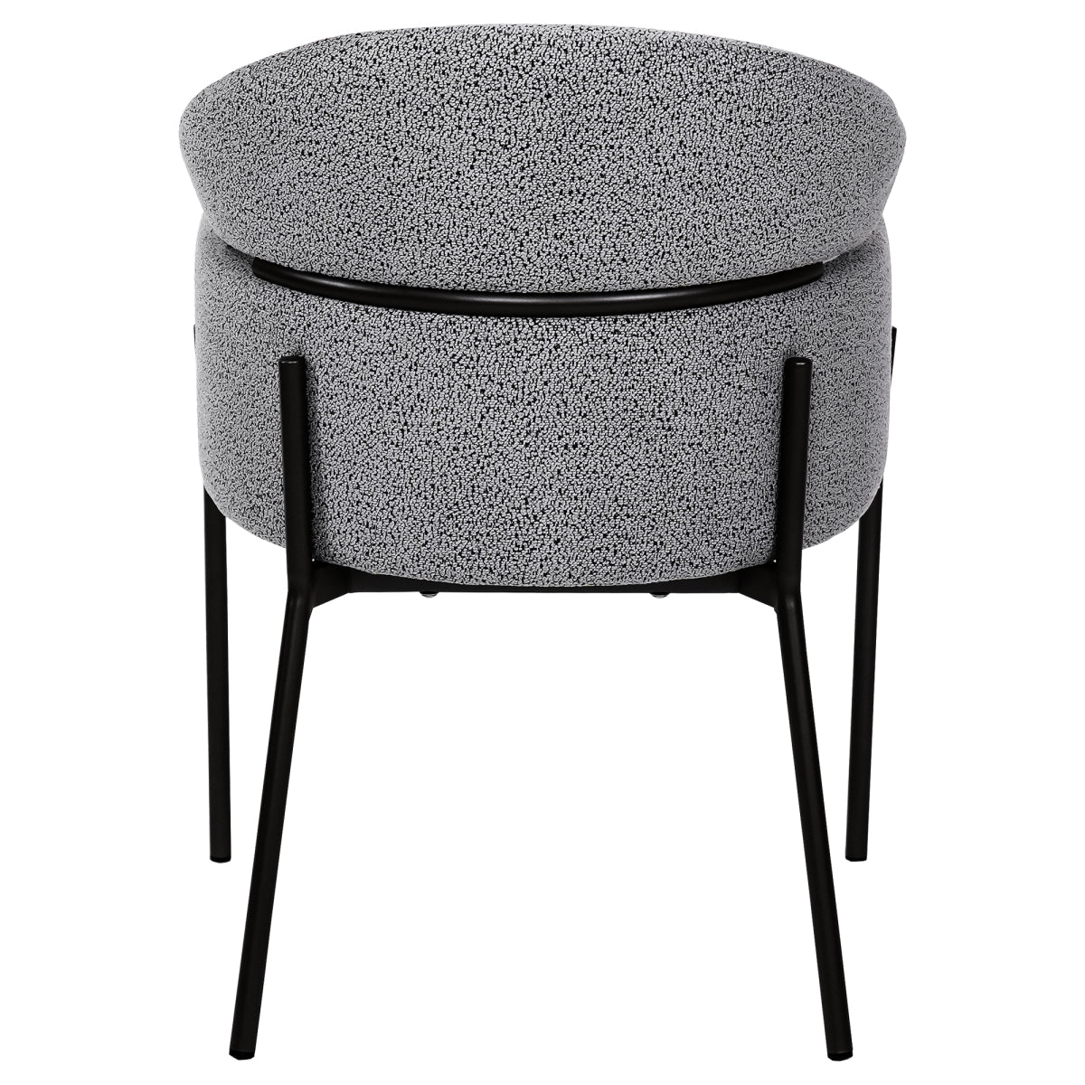 Set of 2 Modern Gray Fabric Upholstered Dining Room Side Chairs