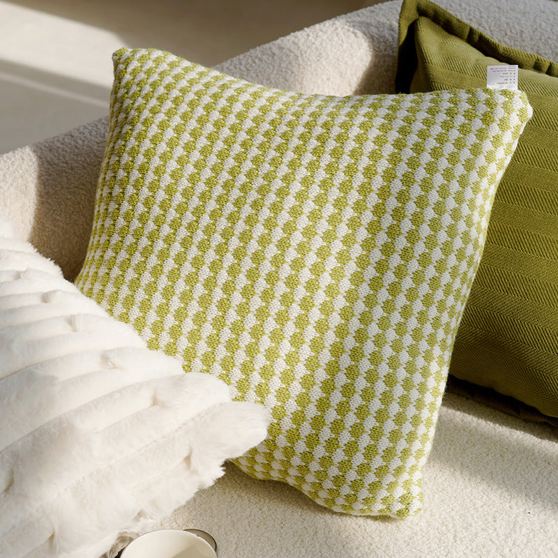 Green Bird Luxury Living Room Cushion Office Pillow Cover Pillowcase Homestay Sofa Waist Pillow Bay Window Cushion Bed