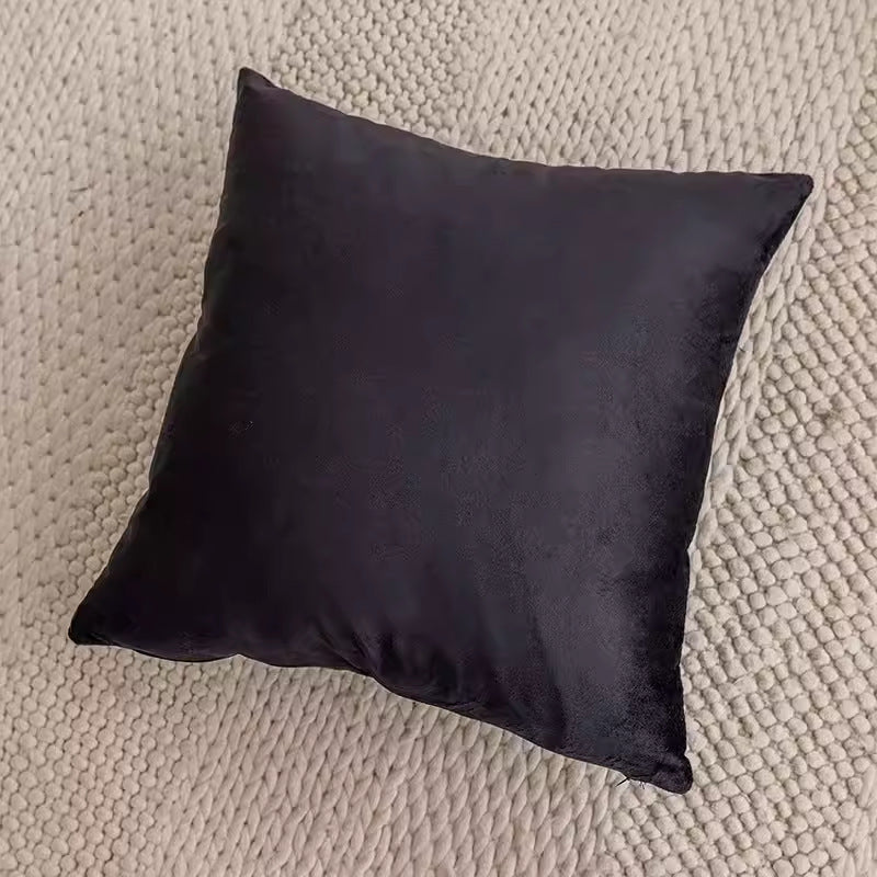 French Forest Checkerboard Pillow Cover – Black & White Ins Style Throw Cushion for Sofa, Bay Window, or Bed – Cover Only