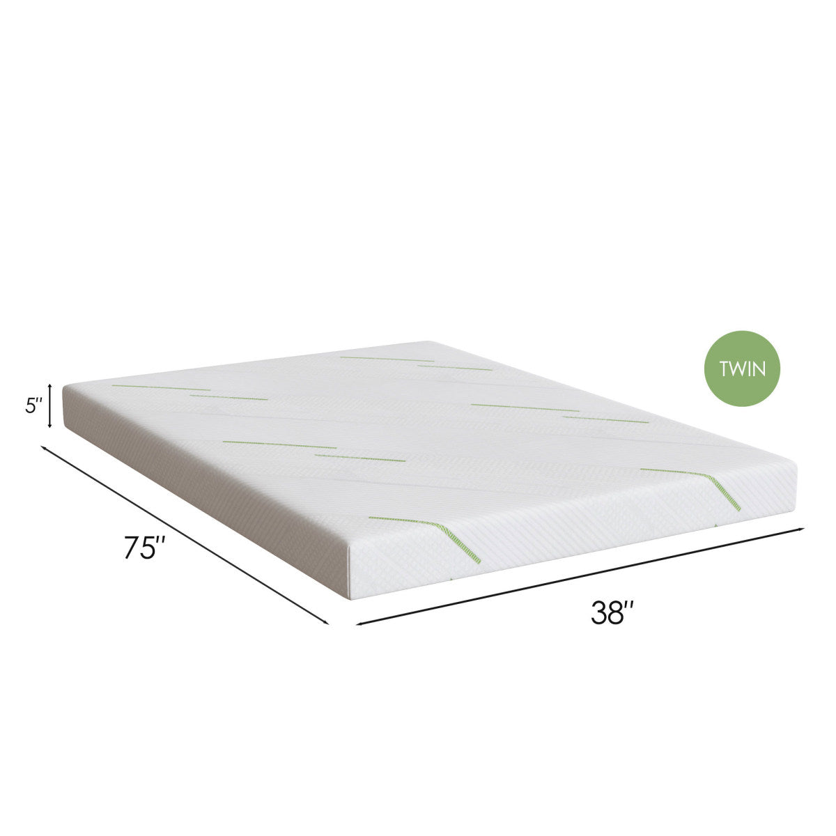 5 Inch Gel Memory Foam Twin Sofa Bed Mattress Replacement - Cooling Comfort